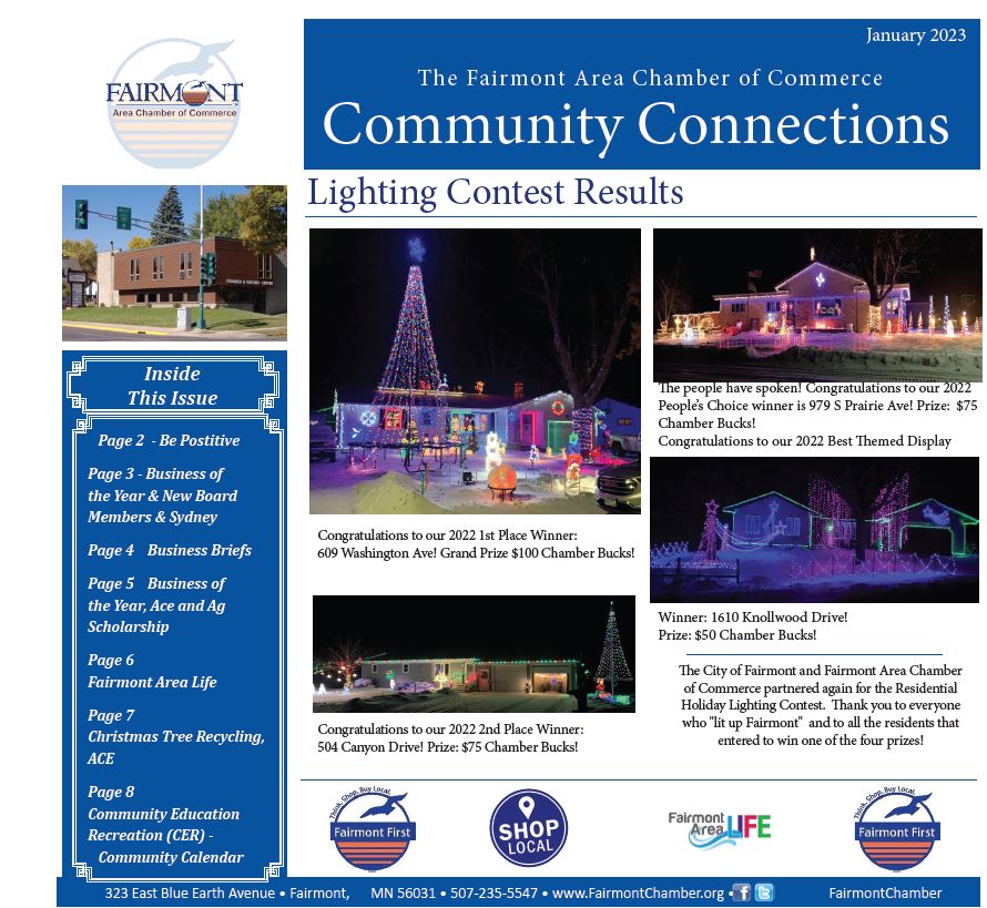January 2023 Newsletter Community Connections Fairmont MN Area Chamber